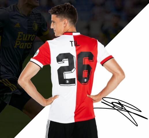 2021/22 Feyenoord Home Kit Soccer Jersey with Til 26 printing